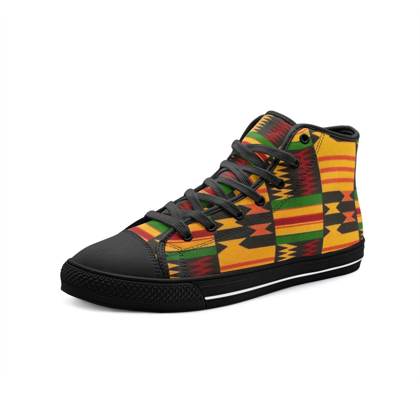 African Print Unisex High Top Canvas Shoes