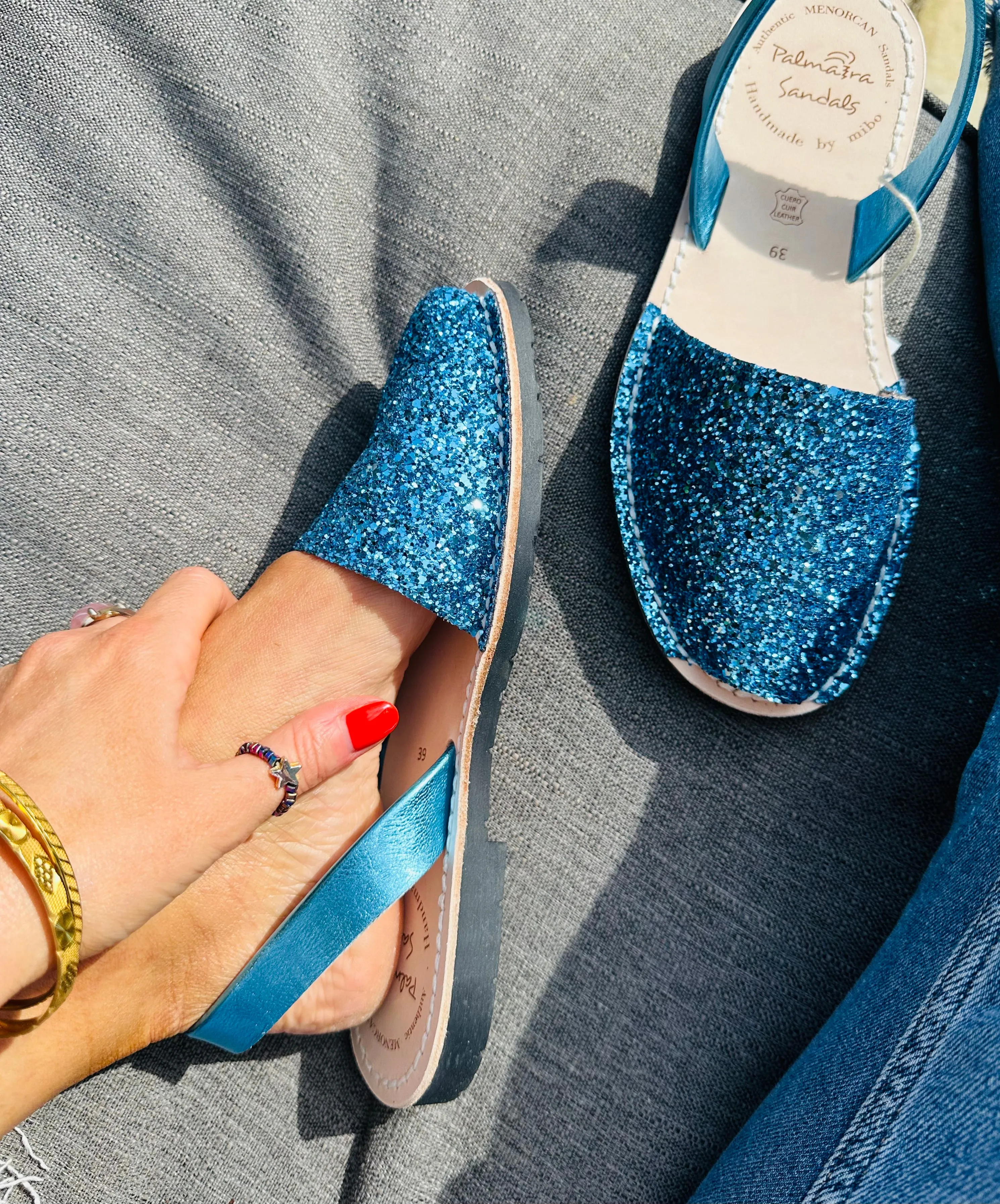 Aquamarina Glitter Avarcas