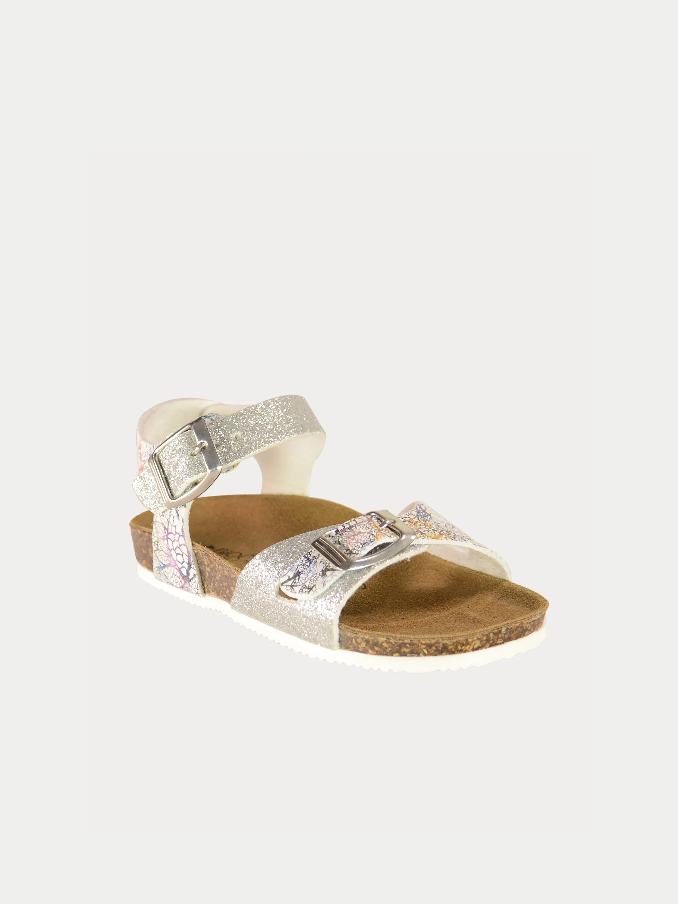 Biochic Girls Back Strap Sandals in Grey Leather