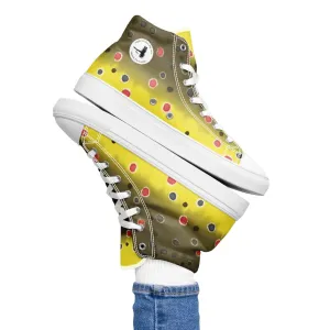 Brown Trout Women’s high top canvas shoes