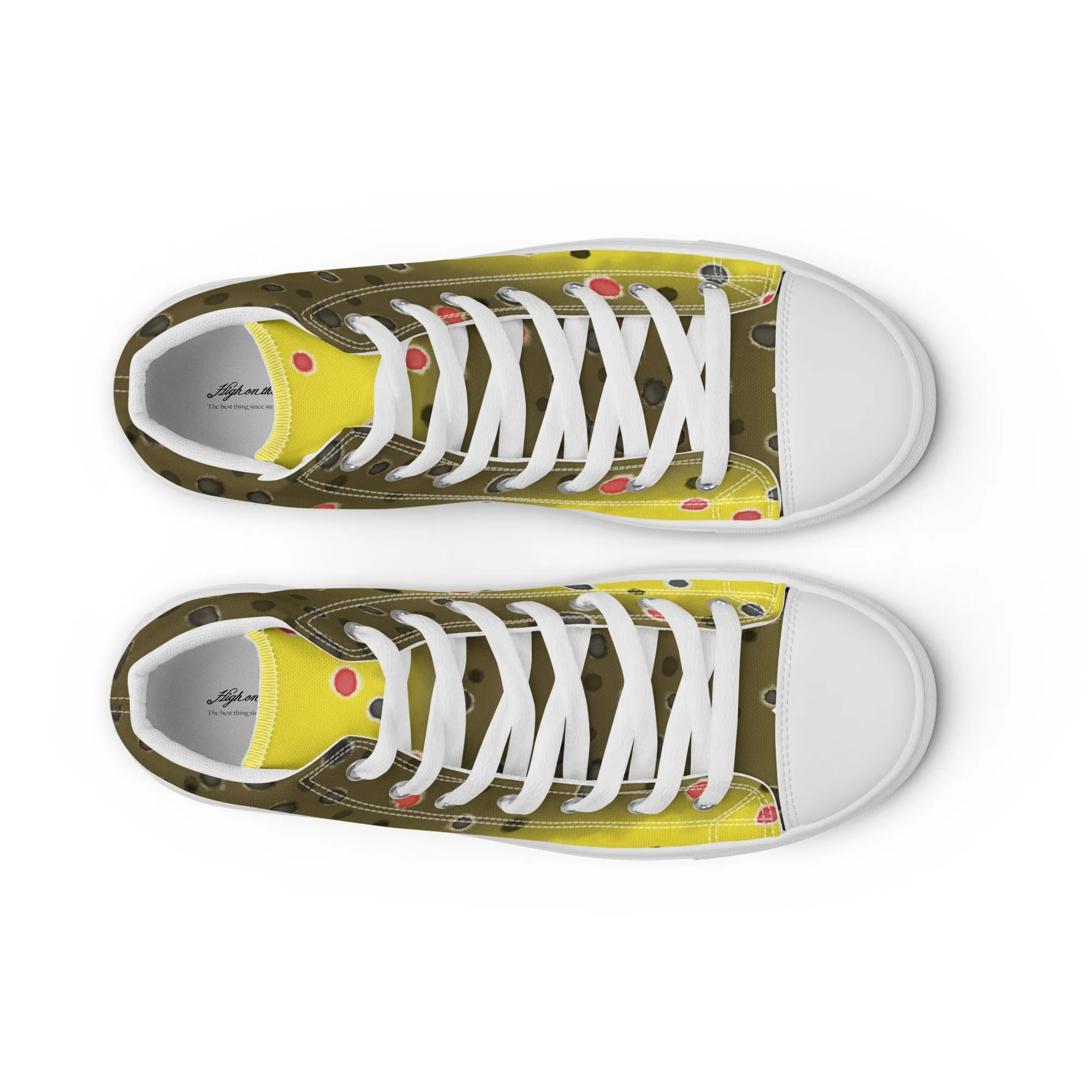 Brown Trout Women’s high top canvas shoes