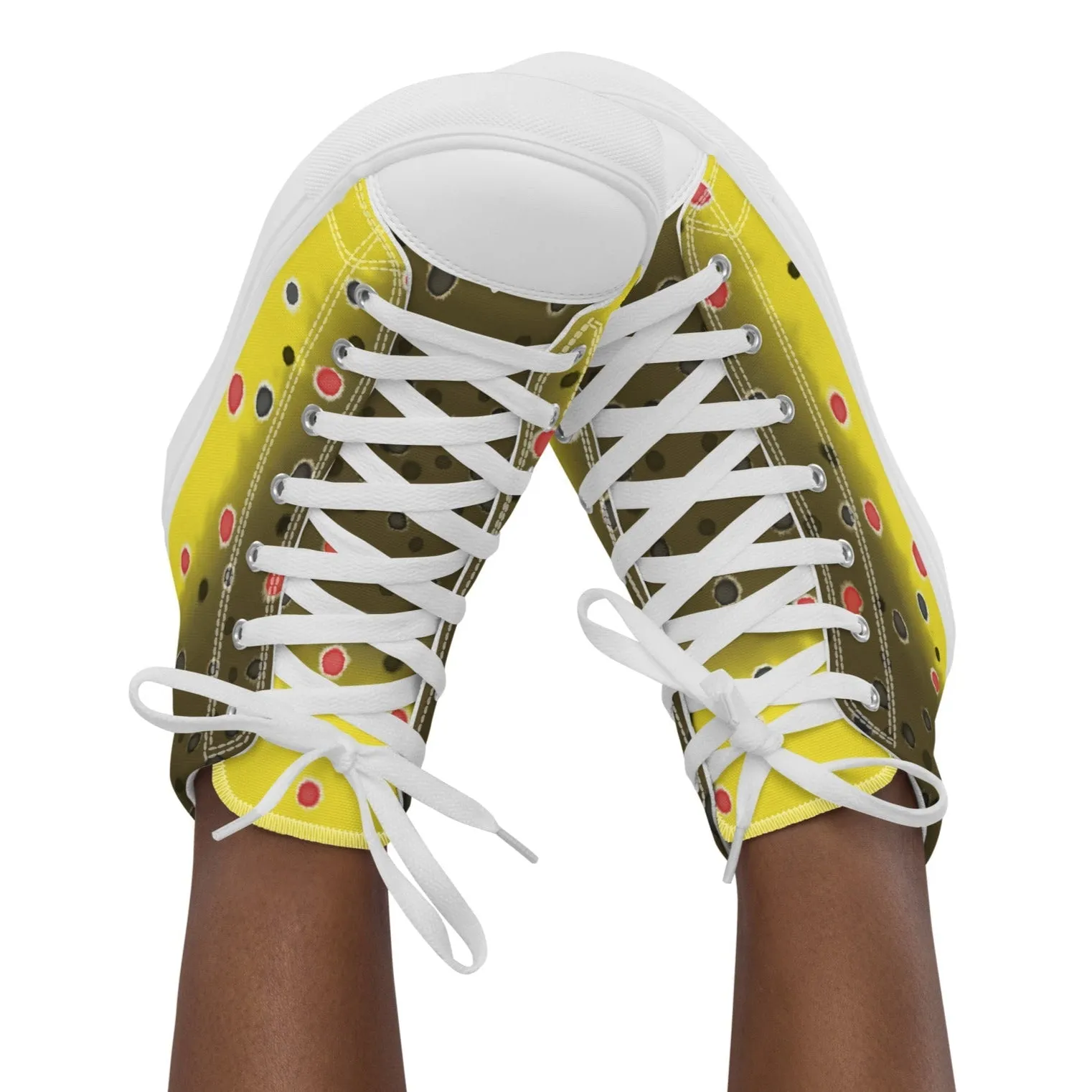 Brown Trout Women’s high top canvas shoes