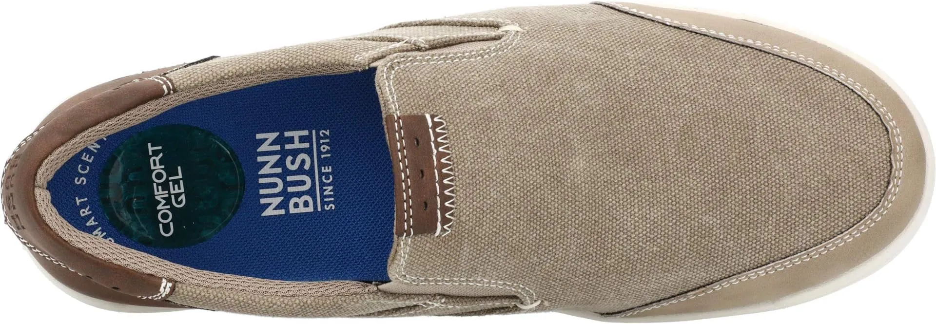 City Walk Canvas Moc Toe Slip-On Nunn Bush Loafers, Stone