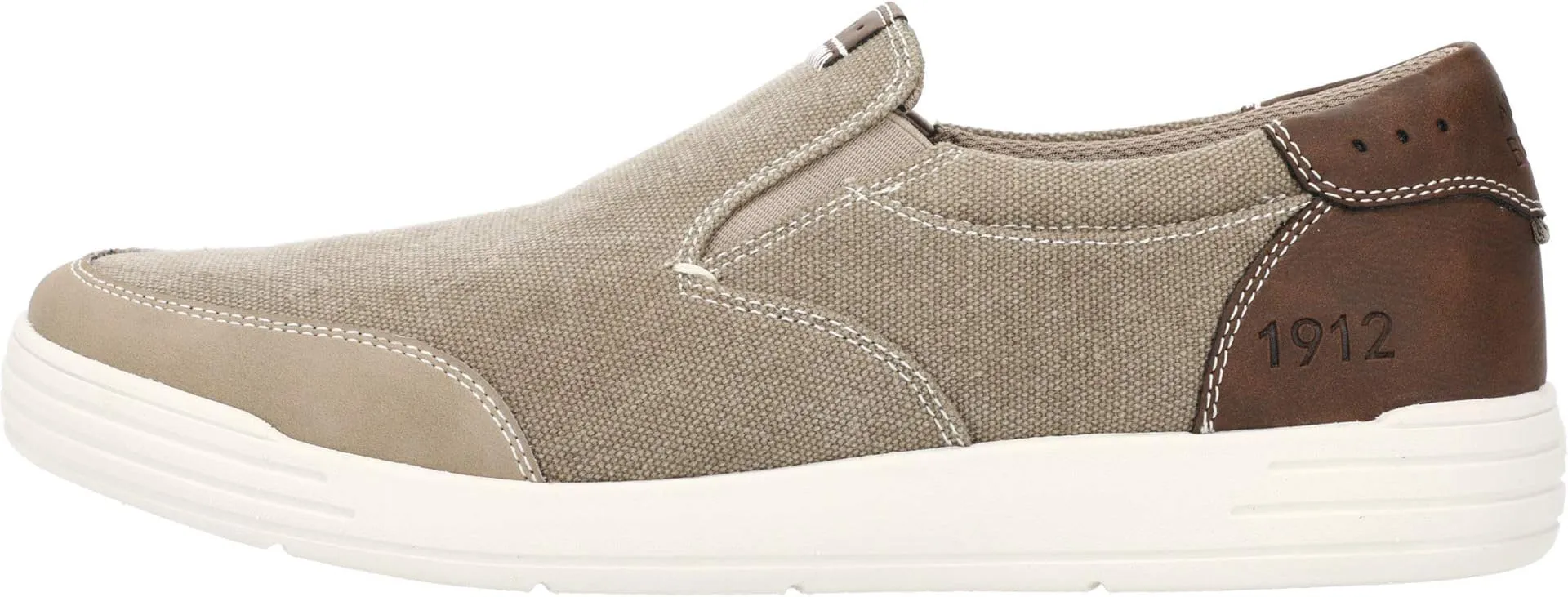 City Walk Canvas Moc Toe Slip-On Nunn Bush Loafers, Stone