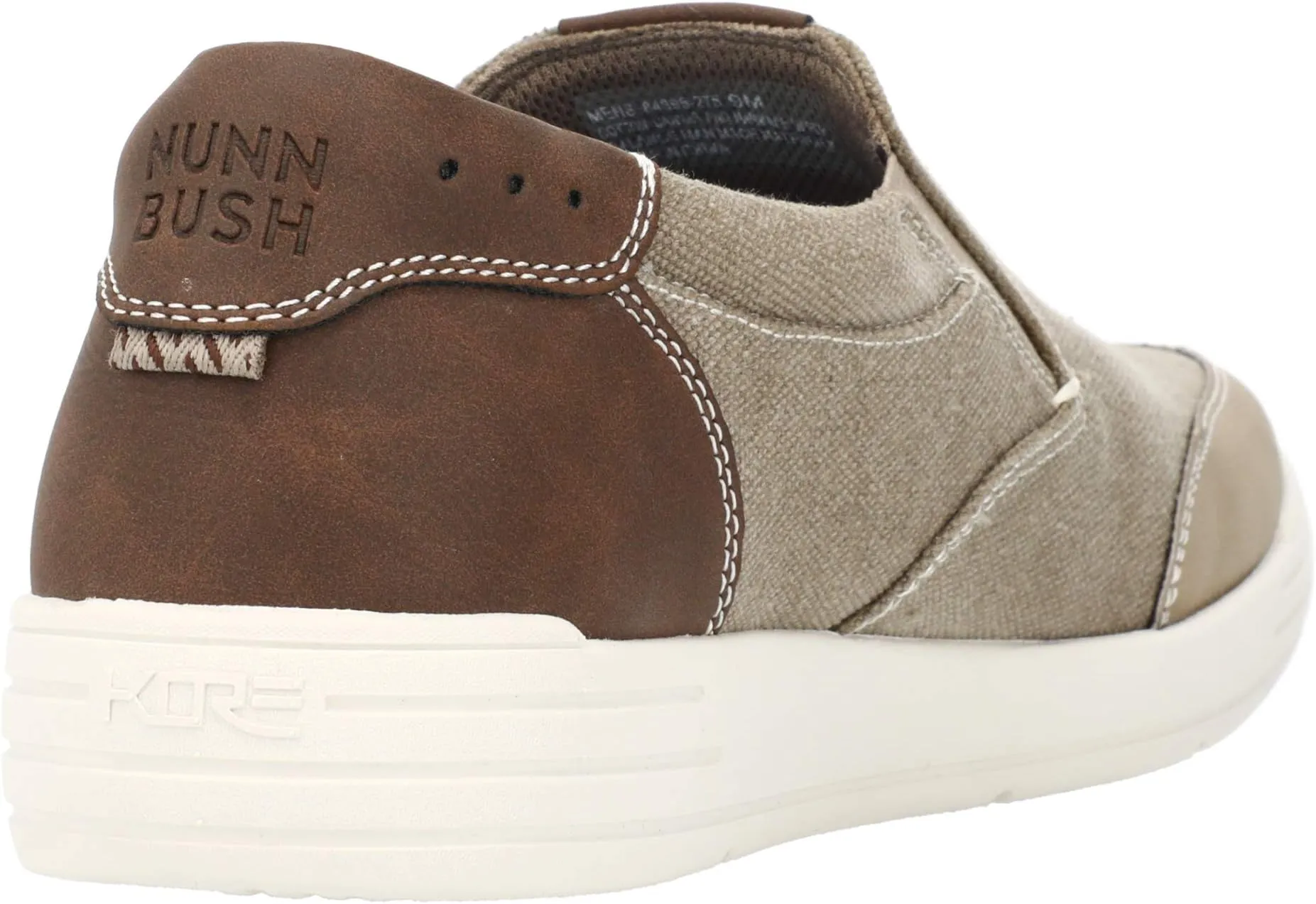 City Walk Canvas Moc Toe Slip-On Nunn Bush Loafers, Stone