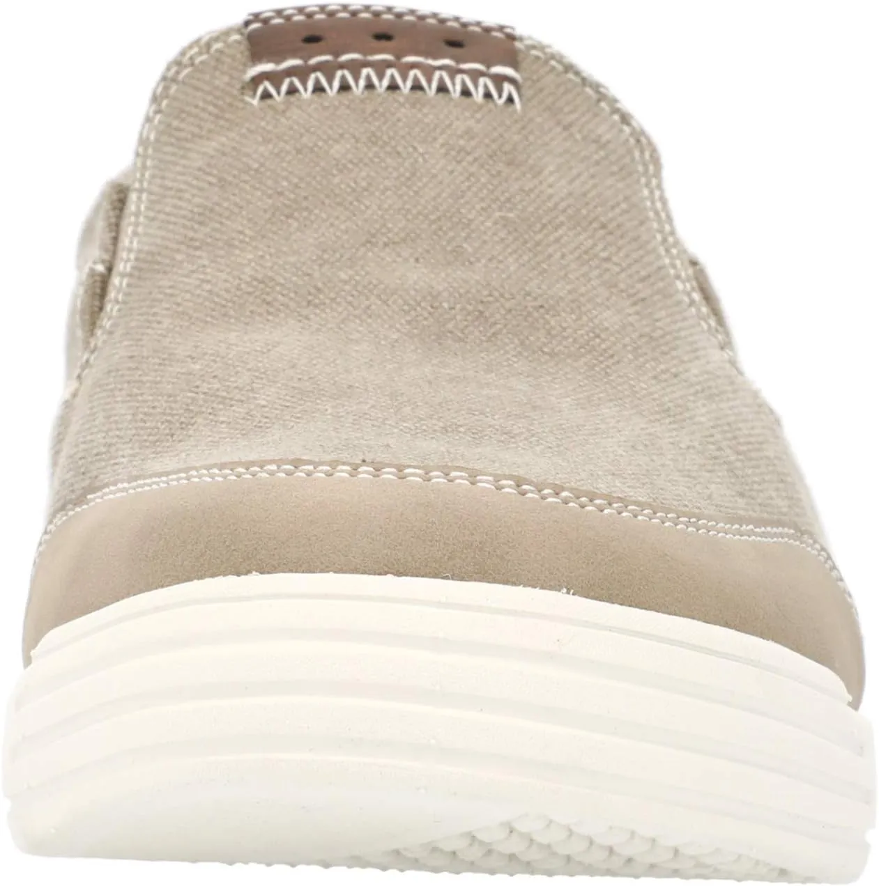City Walk Canvas Moc Toe Slip-On Nunn Bush Loafers, Stone