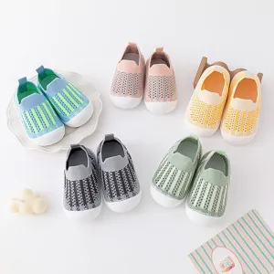 Color Stripe Mesh First Walker Sneakers