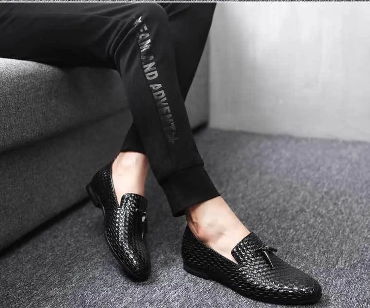 Luxury Tassel Weave Italian Leather Loafers - 3 Colors