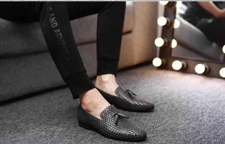 Luxury Tassel Weave Italian Leather Loafers - 3 Colors