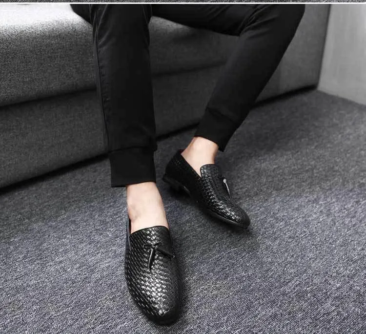 Luxury Tassel Weave Italian Leather Loafers - 3 Colors