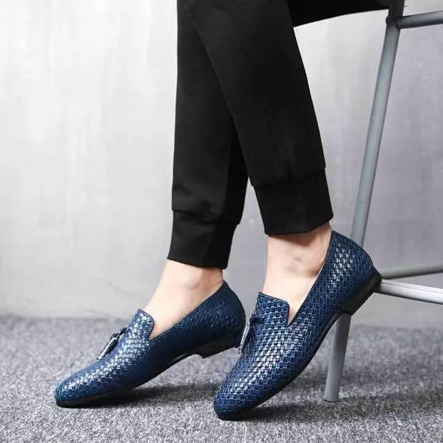 Luxury Tassel Weave Italian Leather Loafers - 3 Colors