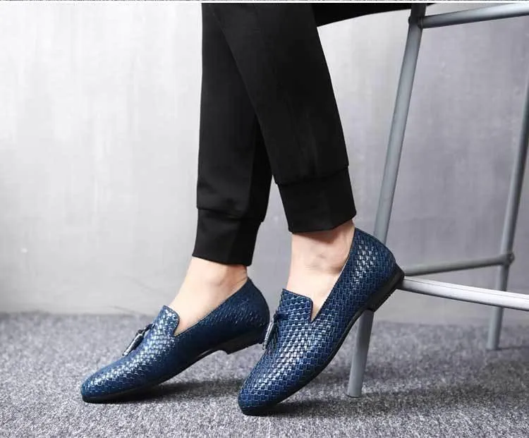 Luxury Tassel Weave Italian Leather Loafers - 3 Colors