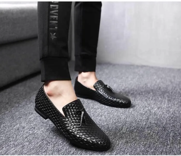 Luxury Tassel Weave Italian Leather Loafers - 3 Colors