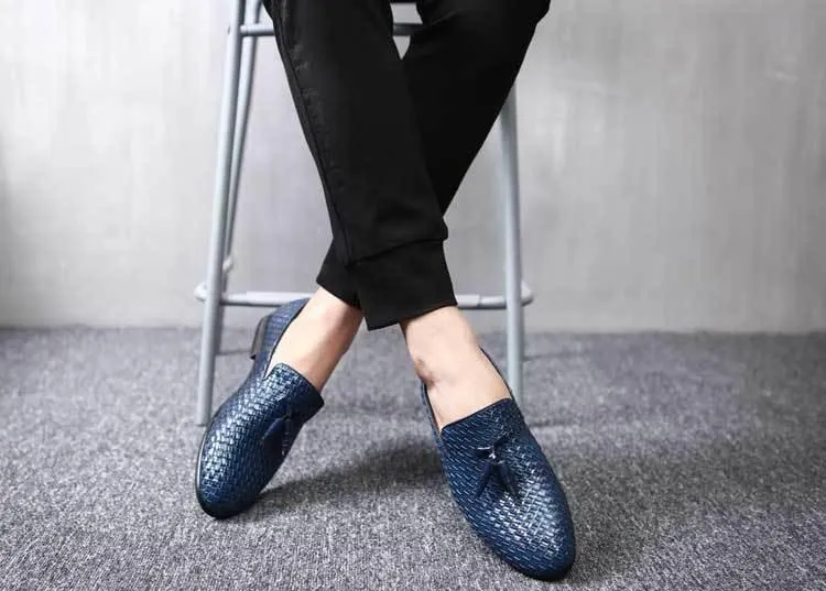 Luxury Tassel Weave Italian Leather Loafers - 3 Colors