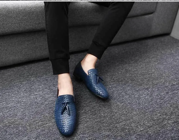 Luxury Tassel Weave Italian Leather Loafers - 3 Colors