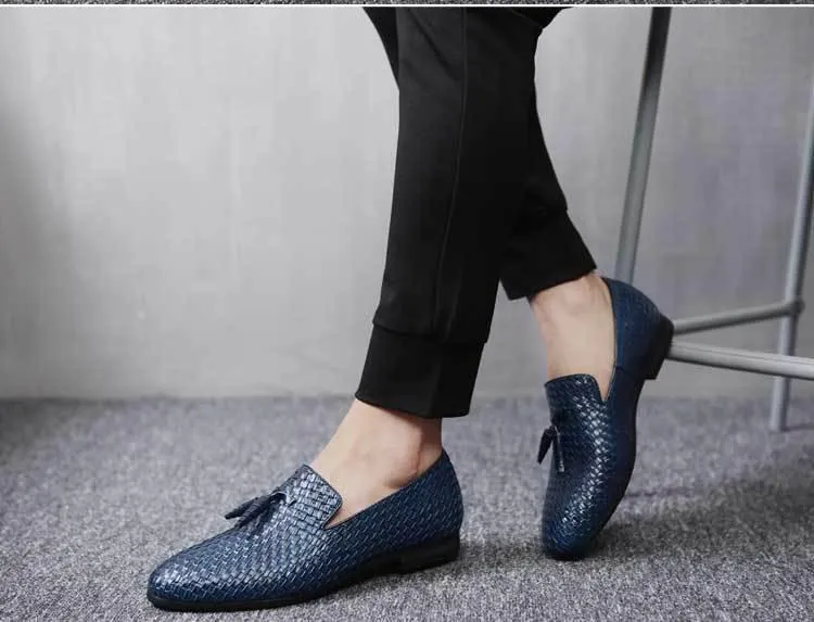Luxury Tassel Weave Italian Leather Loafers - 3 Colors