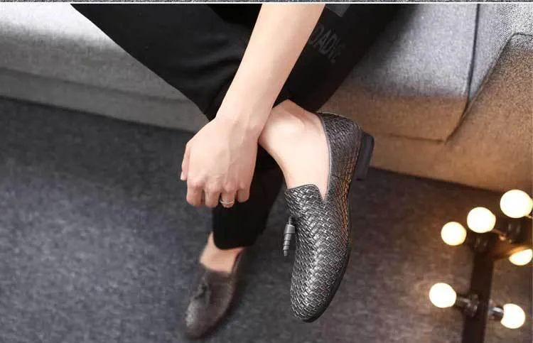Luxury Tassel Weave Italian Leather Loafers - 3 Colors