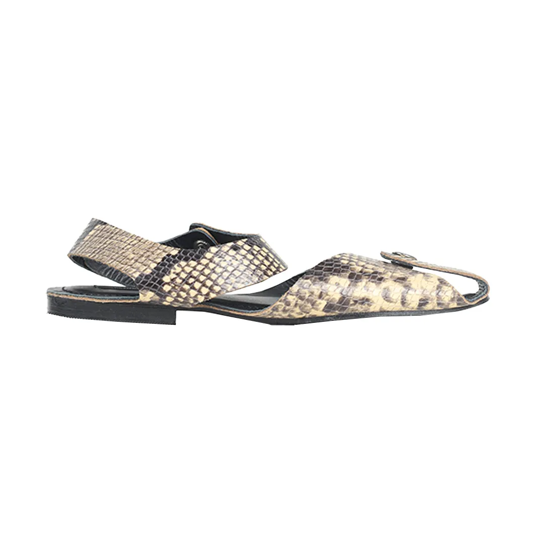 MALI SANDAL SNAKESKIN CREAM