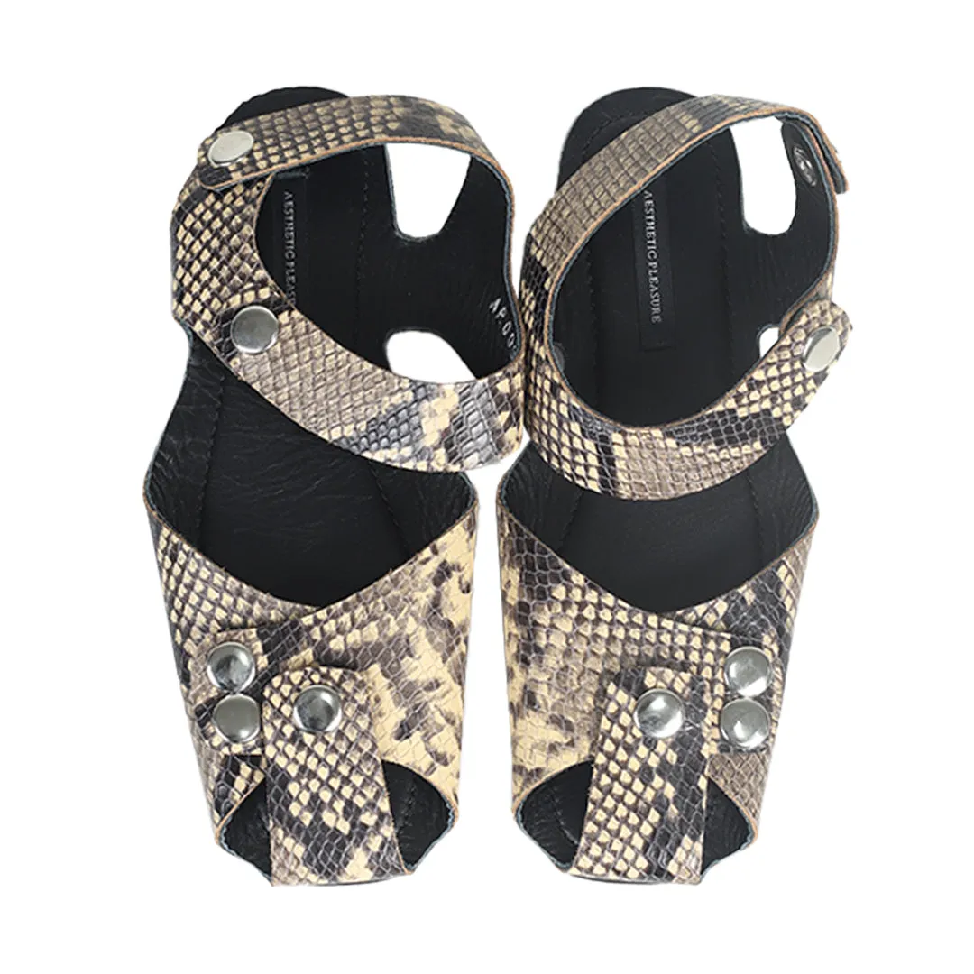 MALI SANDAL SNAKESKIN CREAM