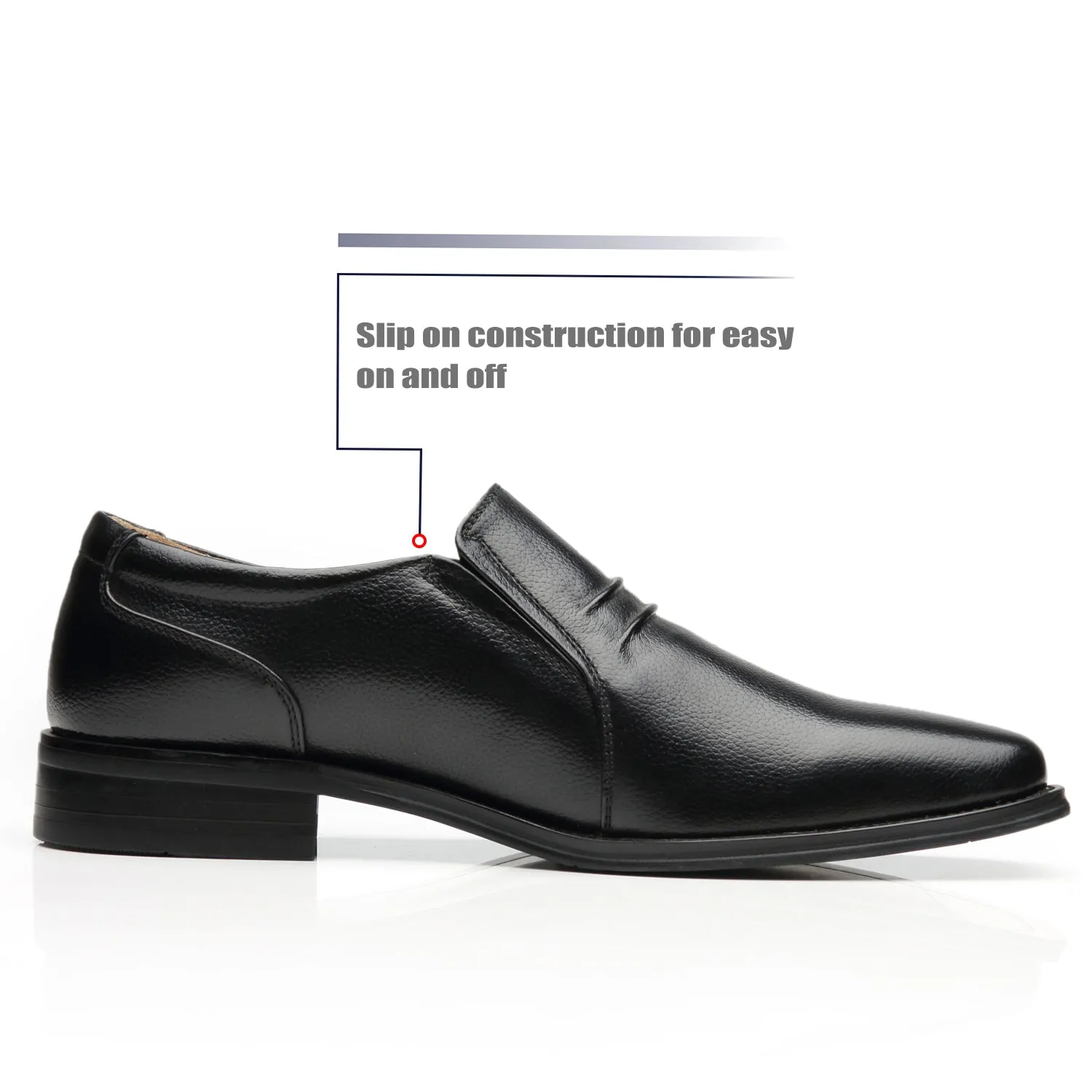 Men's Slip On Loafers Shoes for Men Loaf-4-Black