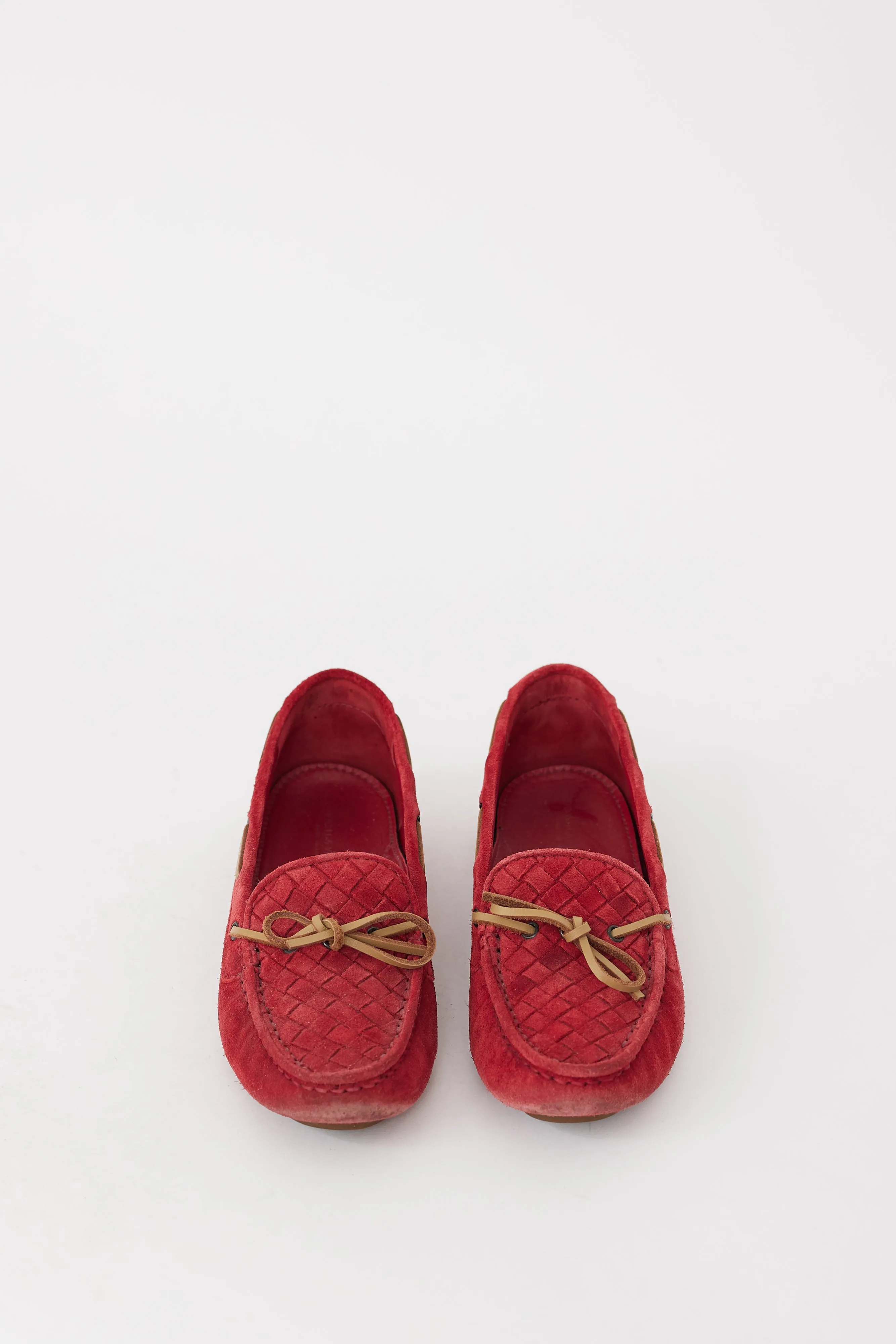 Red Suede Intrecciato Loafer