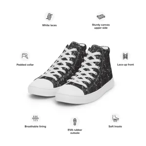 Streamz Grayscale Mens high top canvas shoes