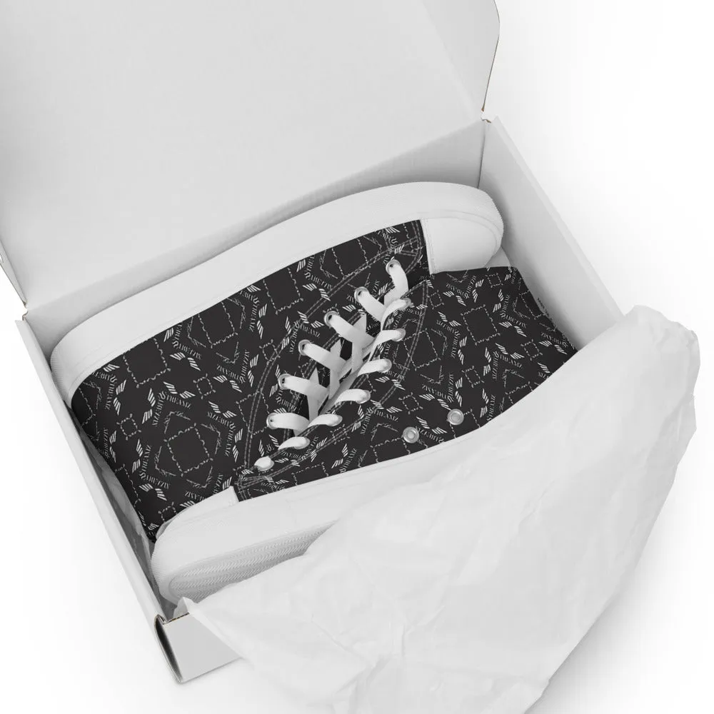 Streamz Grayscale Mens high top canvas shoes