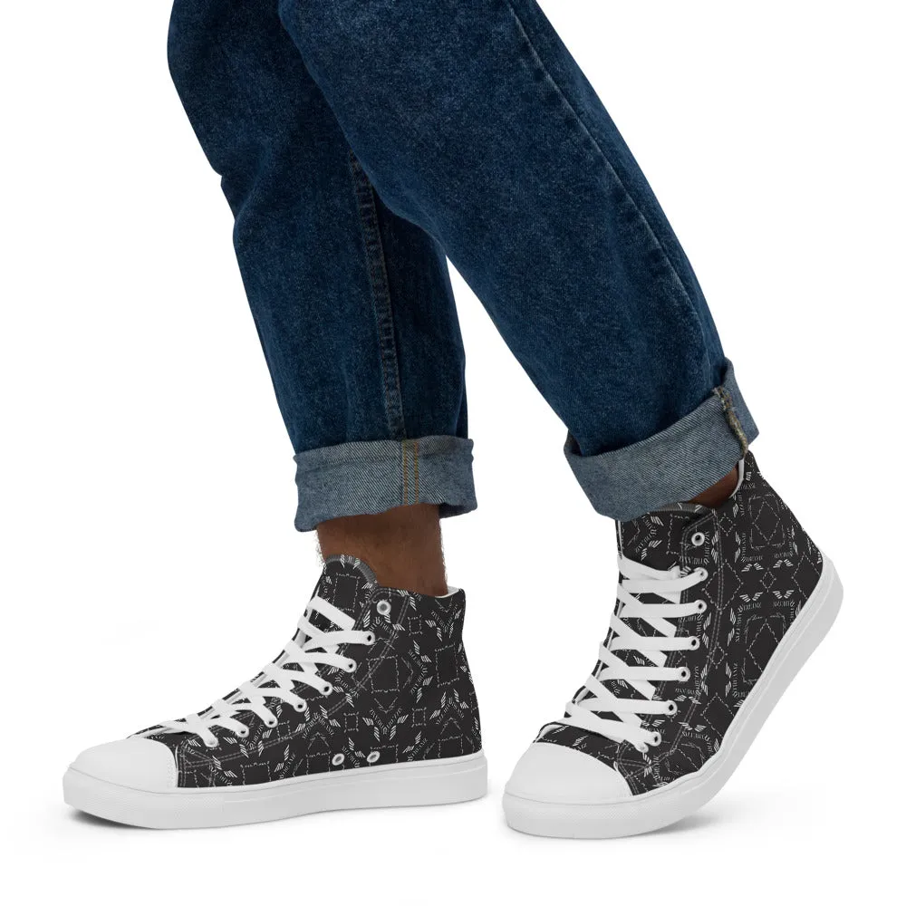 Streamz Grayscale Mens high top canvas shoes