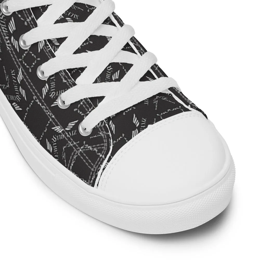 Streamz Grayscale Mens high top canvas shoes