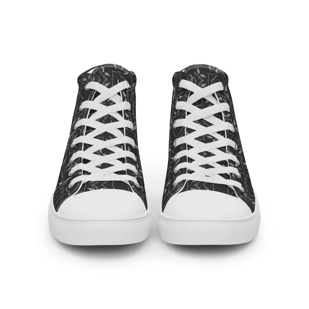 Streamz Grayscale Mens high top canvas shoes