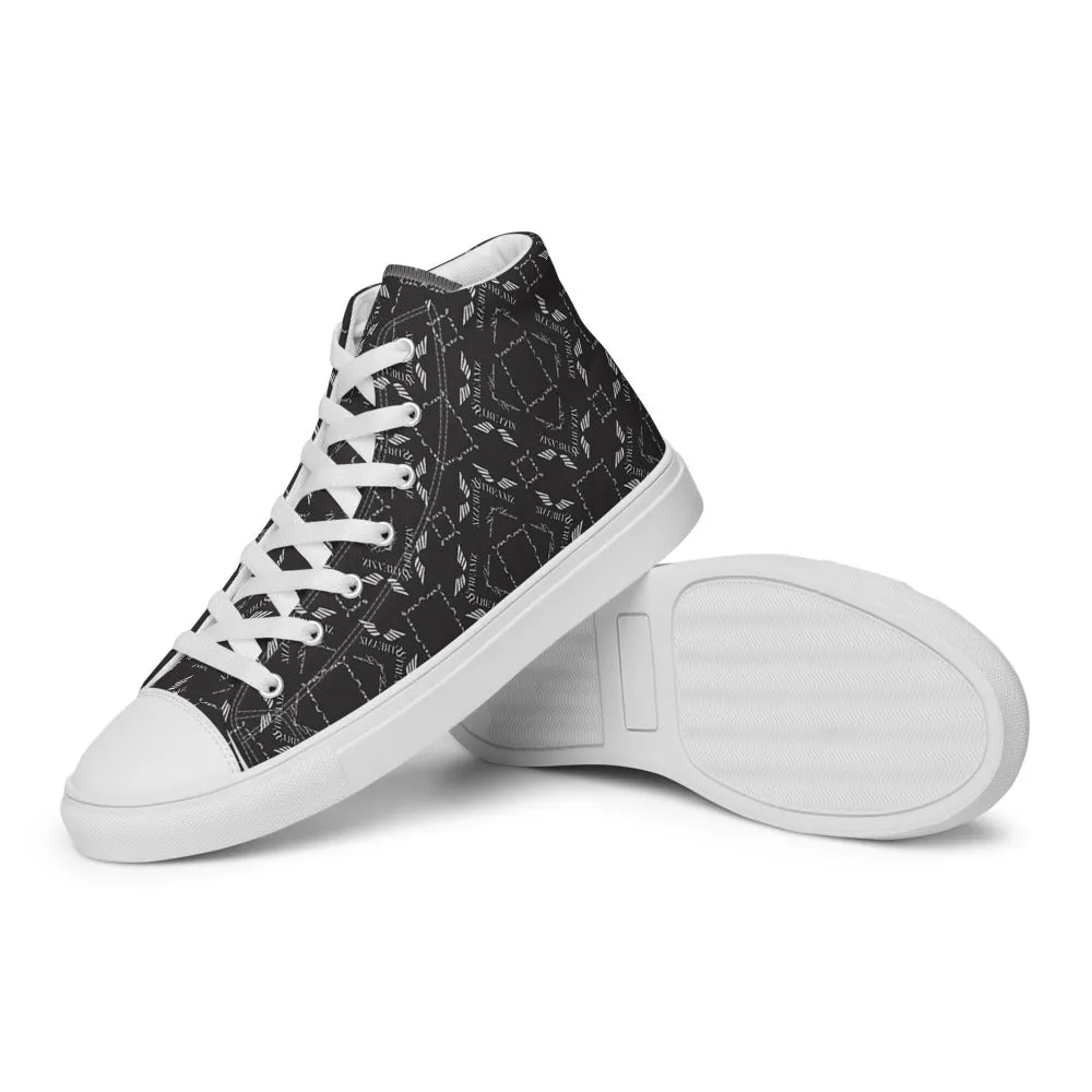 Streamz Grayscale Mens high top canvas shoes