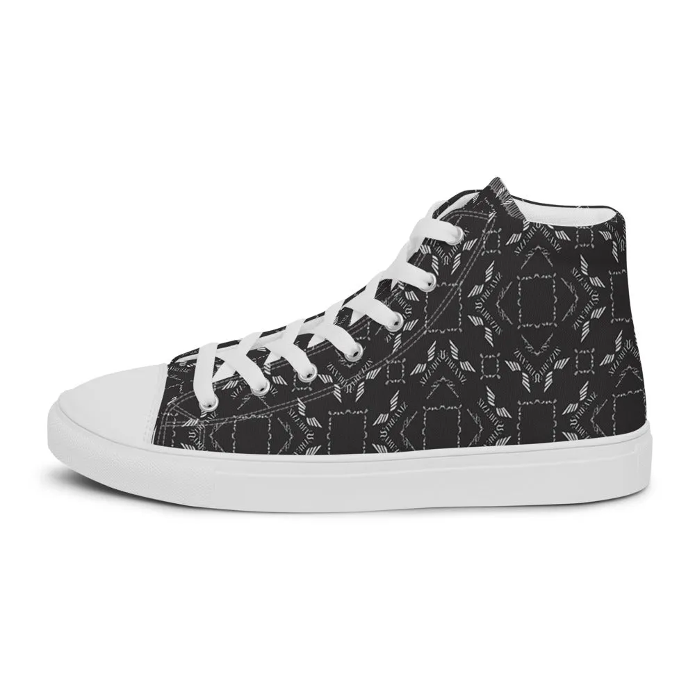 Streamz Grayscale Mens high top canvas shoes
