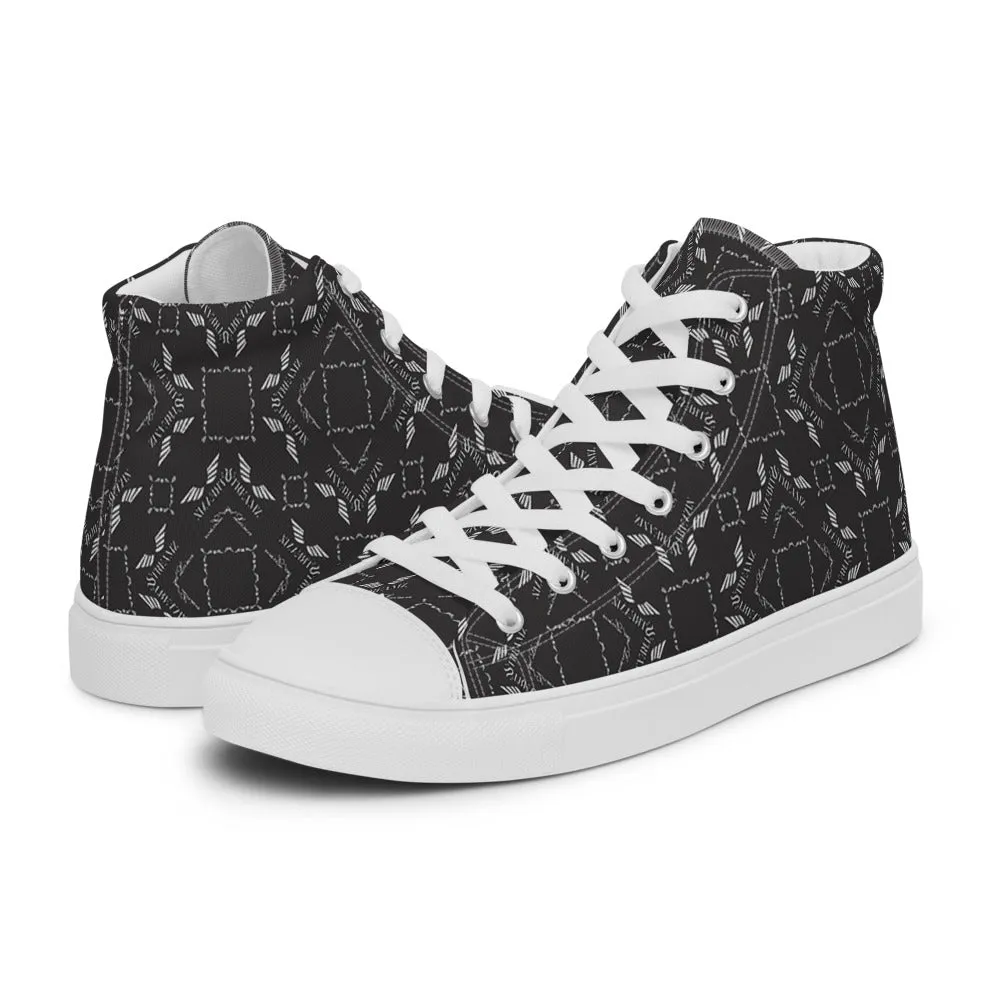 Streamz Grayscale Womens high top canvas shoes