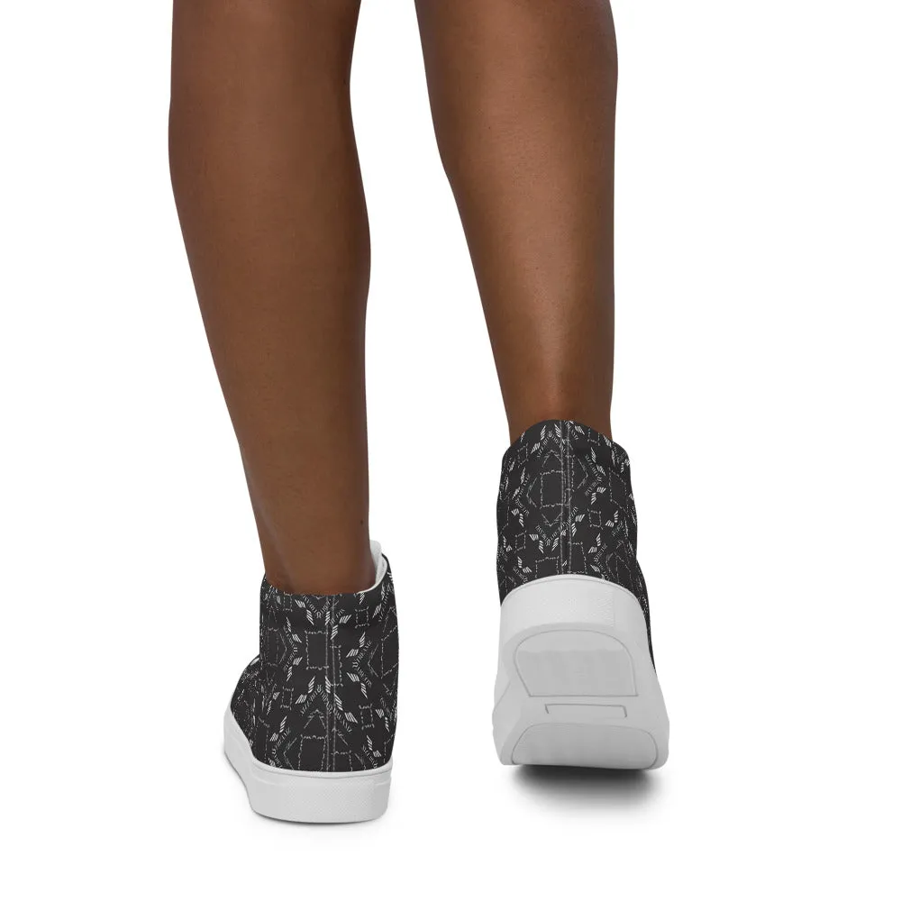 Streamz Grayscale Womens high top canvas shoes