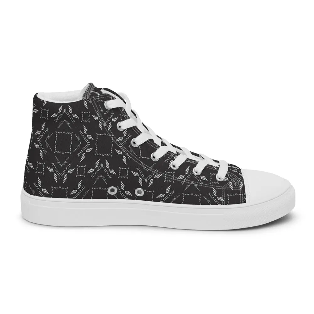 Streamz Grayscale Womens high top canvas shoes