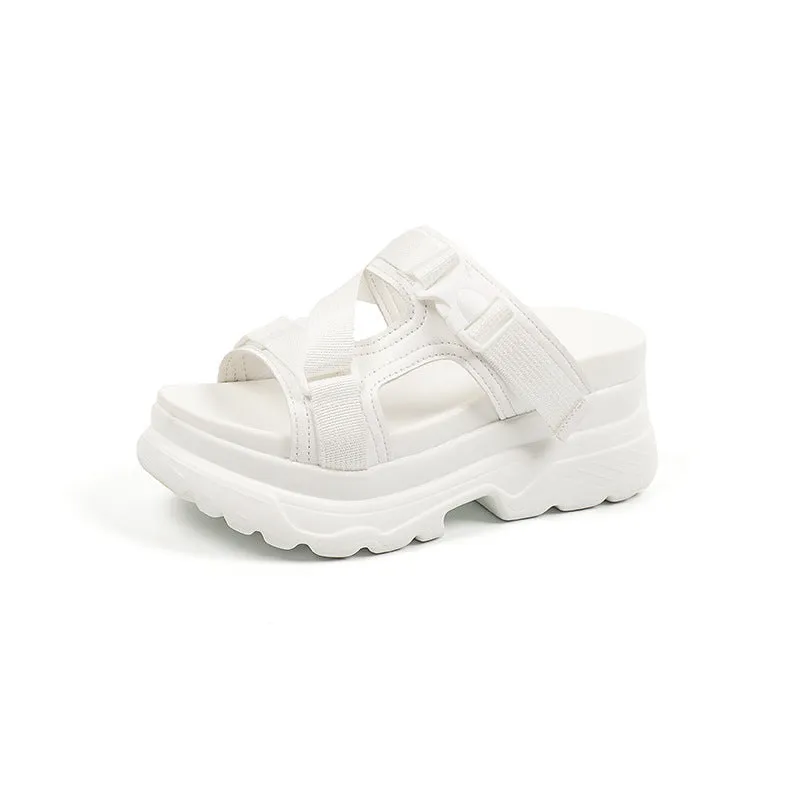 Thick Soled Retro Buckle Sandal