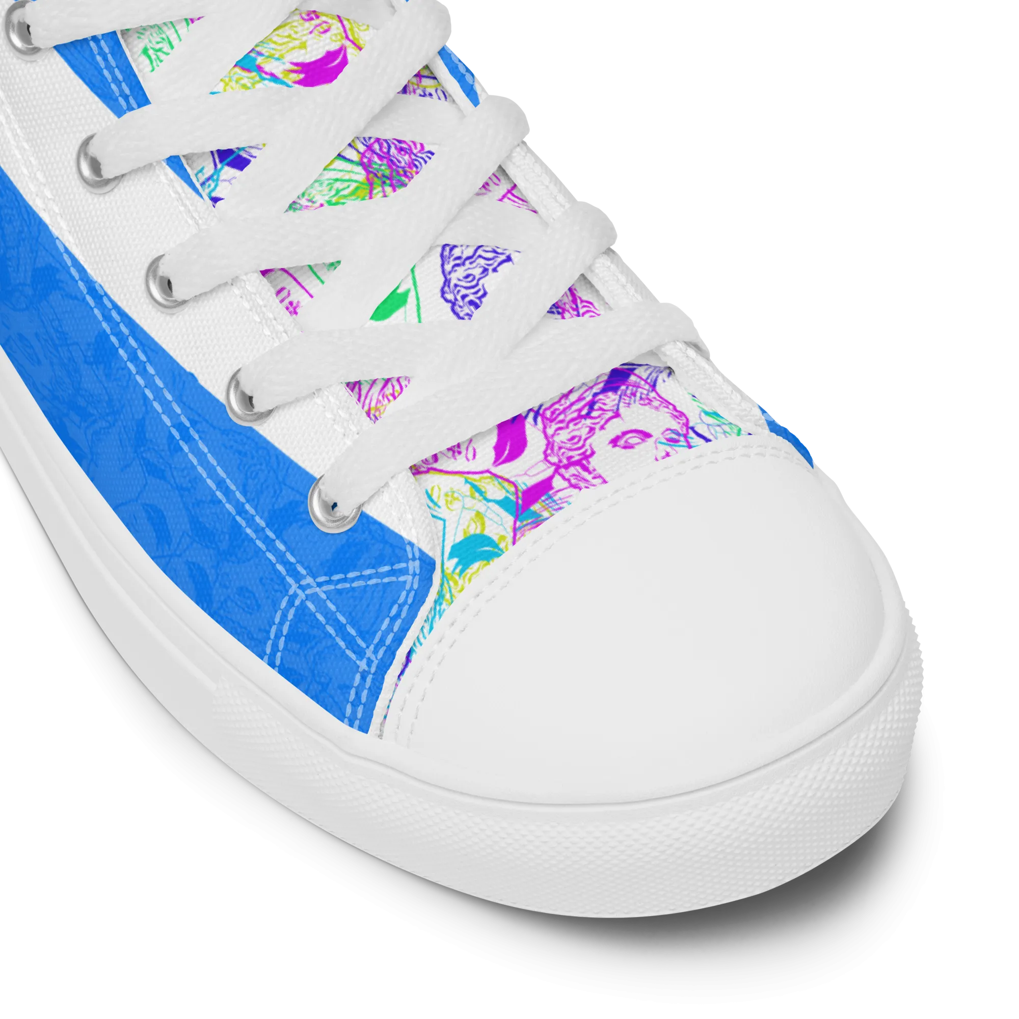 VOSRIO Select CMYK Hellas Womens high top canvas shoes