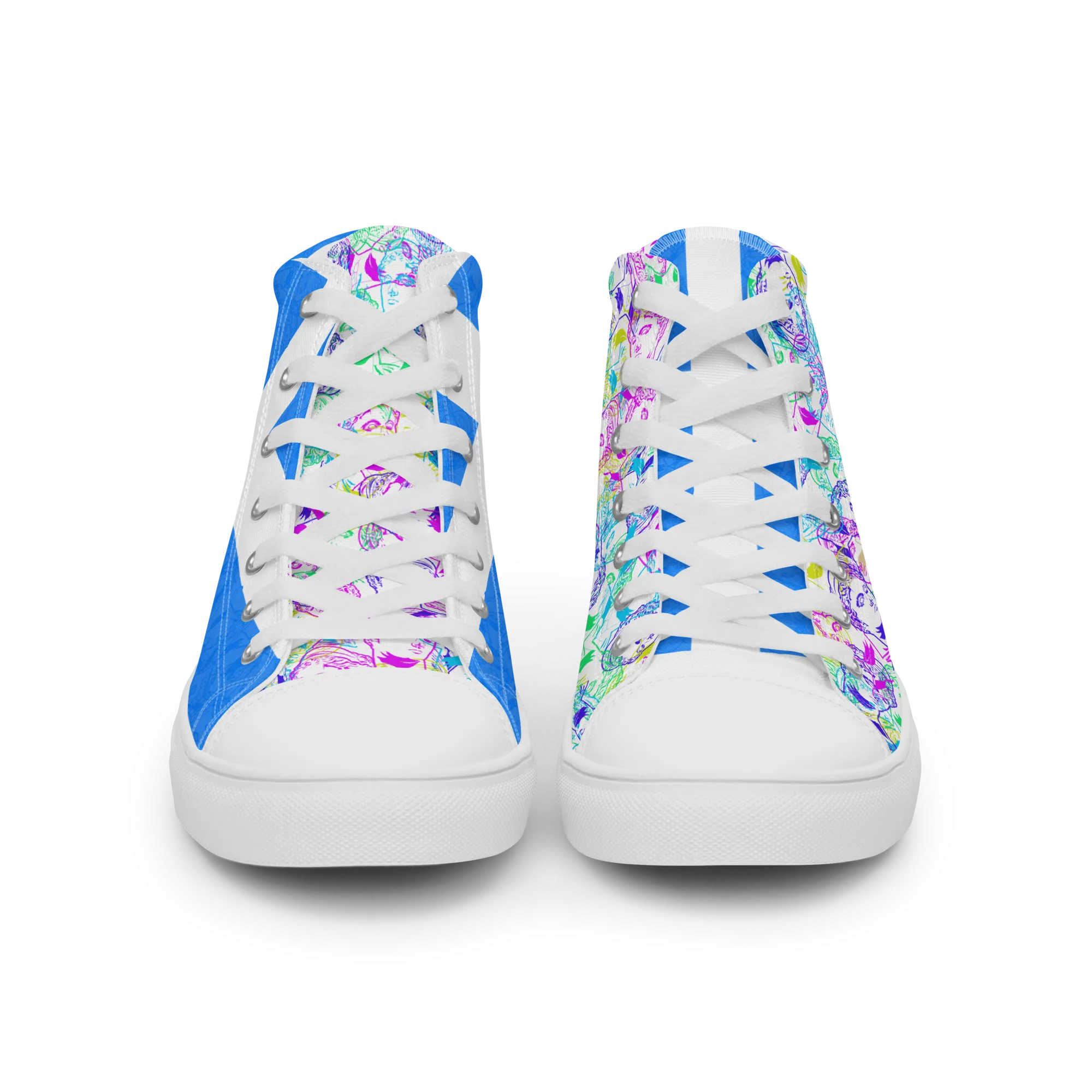 VOSRIO Select CMYK Hellas Womens high top canvas shoes