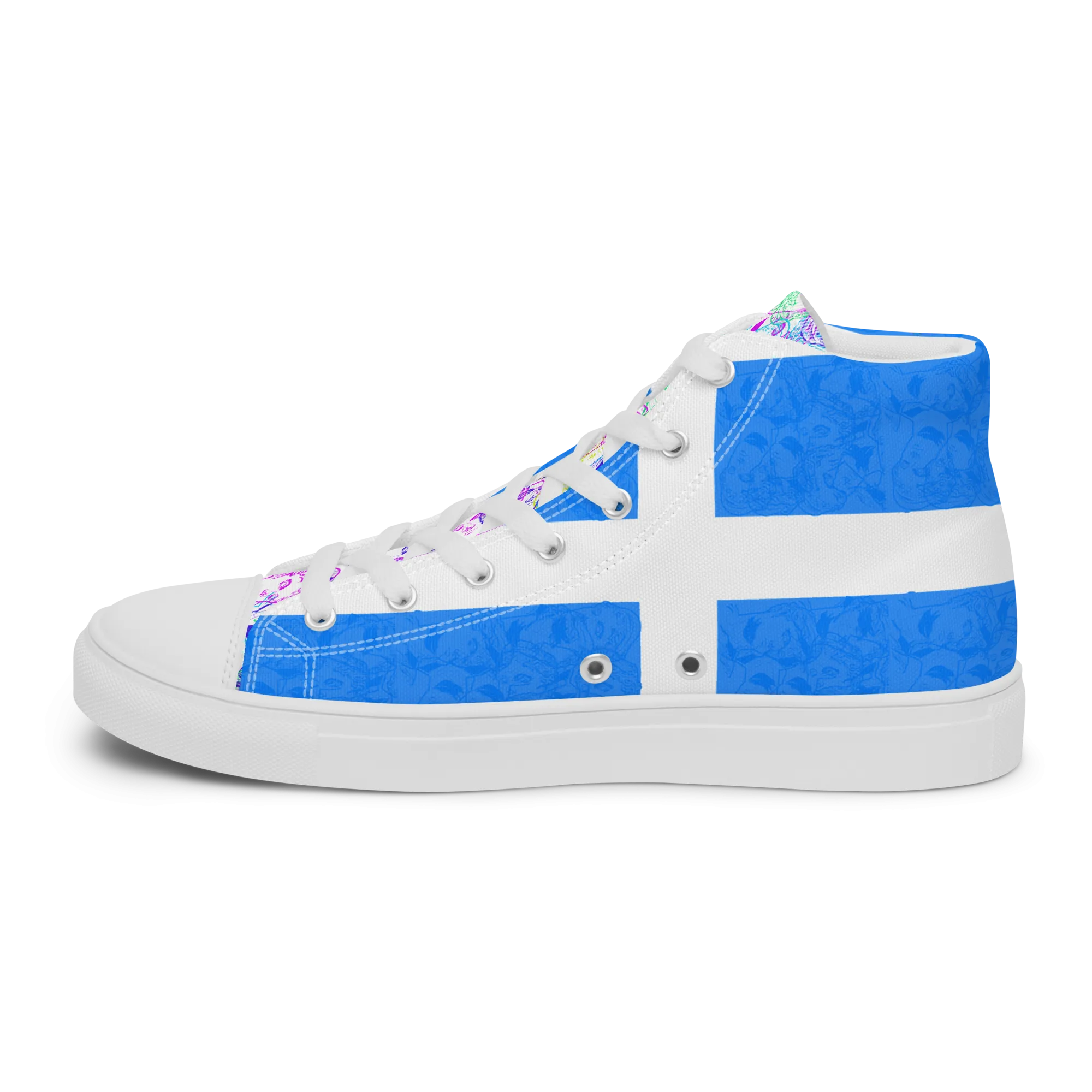 VOSRIO Select CMYK Hellas Womens high top canvas shoes