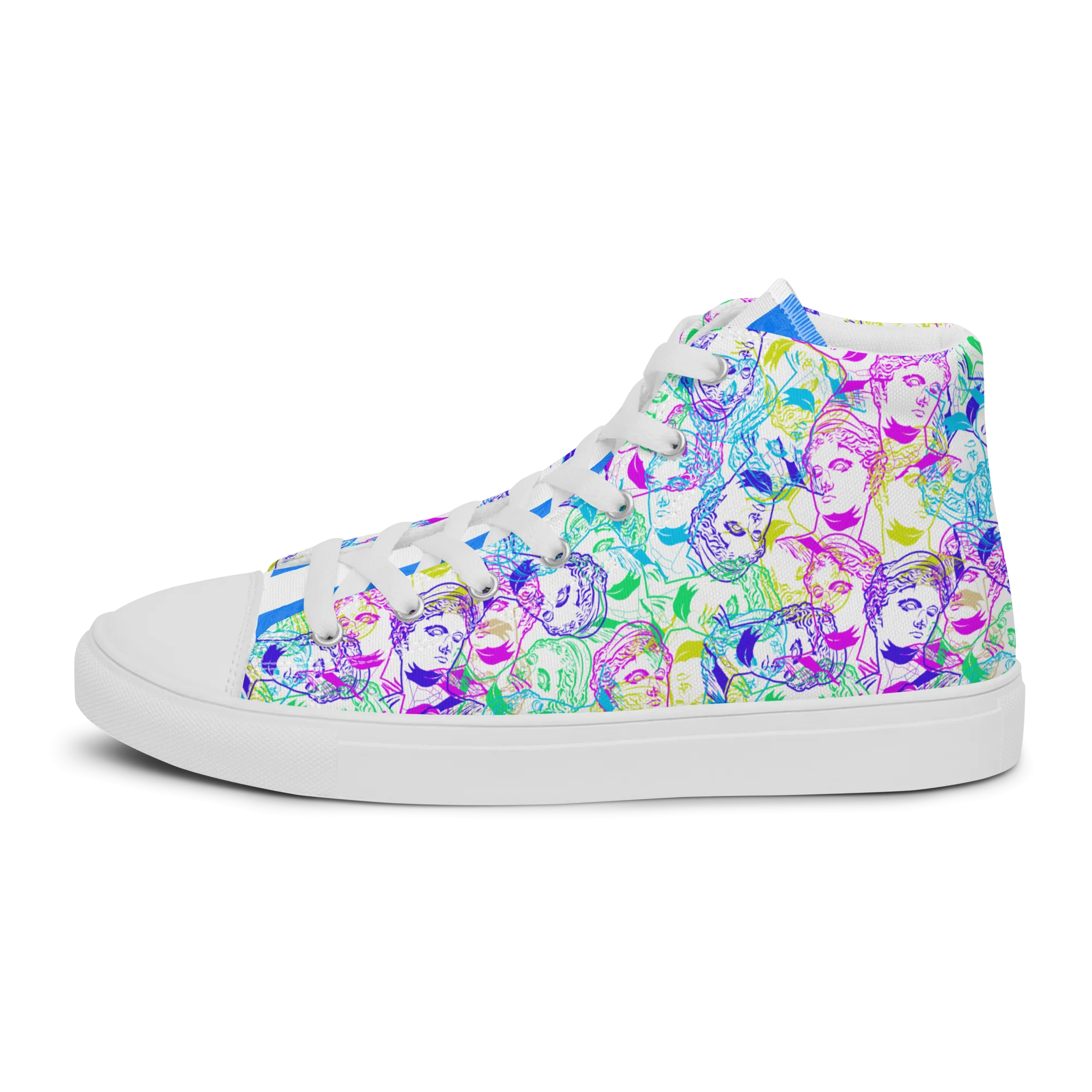 VOSRIO Select CMYK Hellas Womens high top canvas shoes