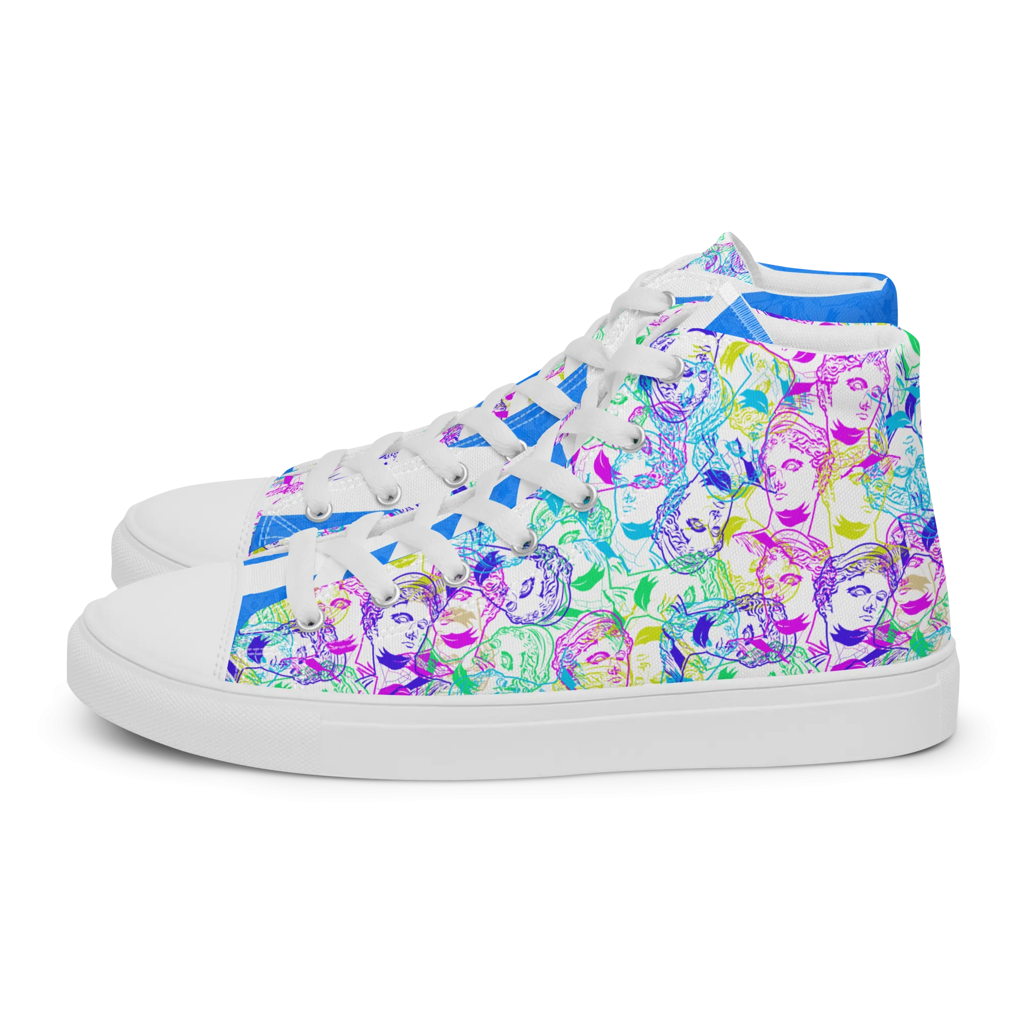 VOSRIO Select CMYK Hellas Womens high top canvas shoes