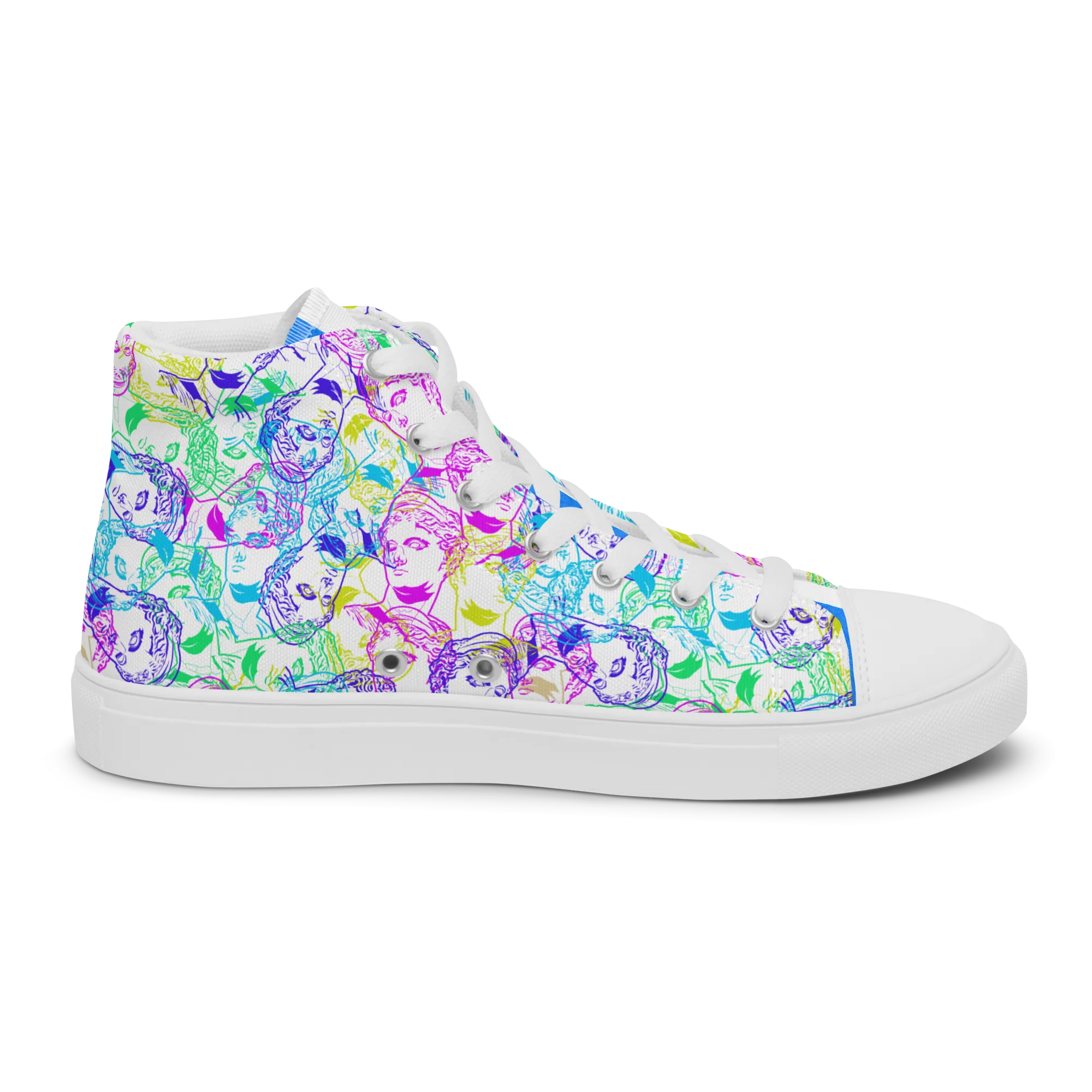 VOSRIO Select CMYK Hellas Womens high top canvas shoes
