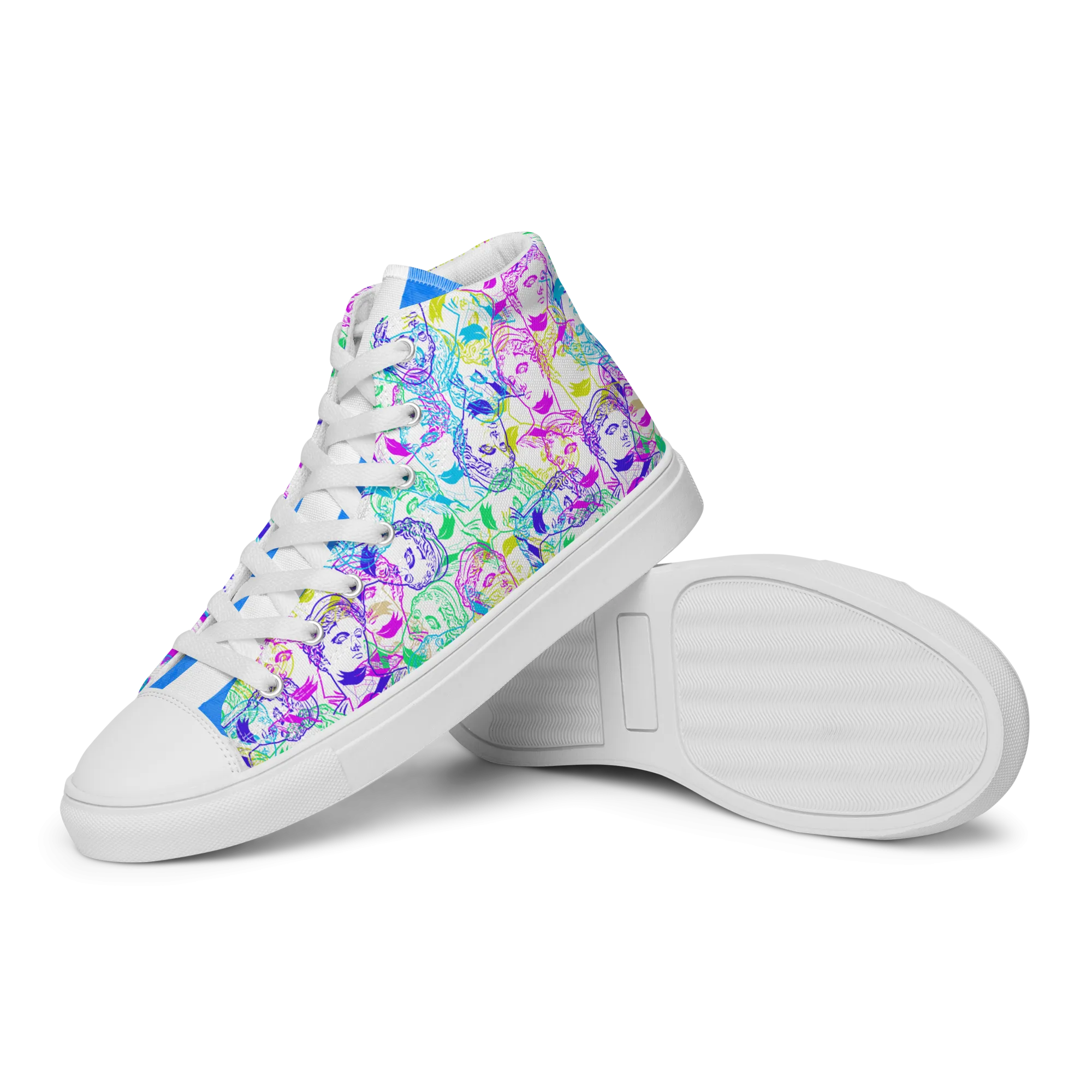 VOSRIO Select CMYK Hellas Womens high top canvas shoes