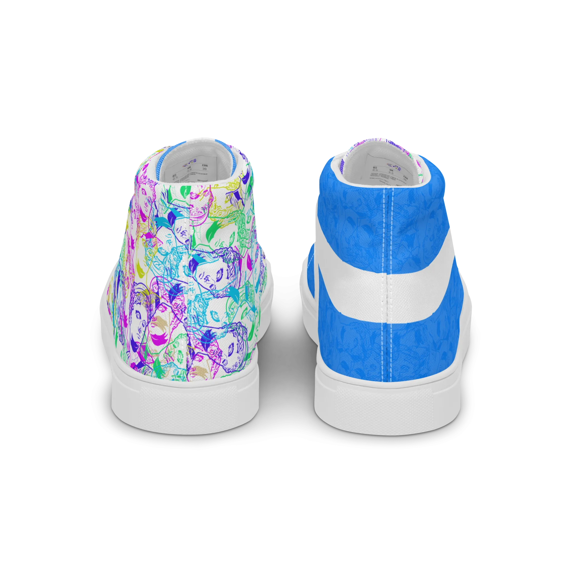 VOSRIO Select CMYK Hellas Womens high top canvas shoes