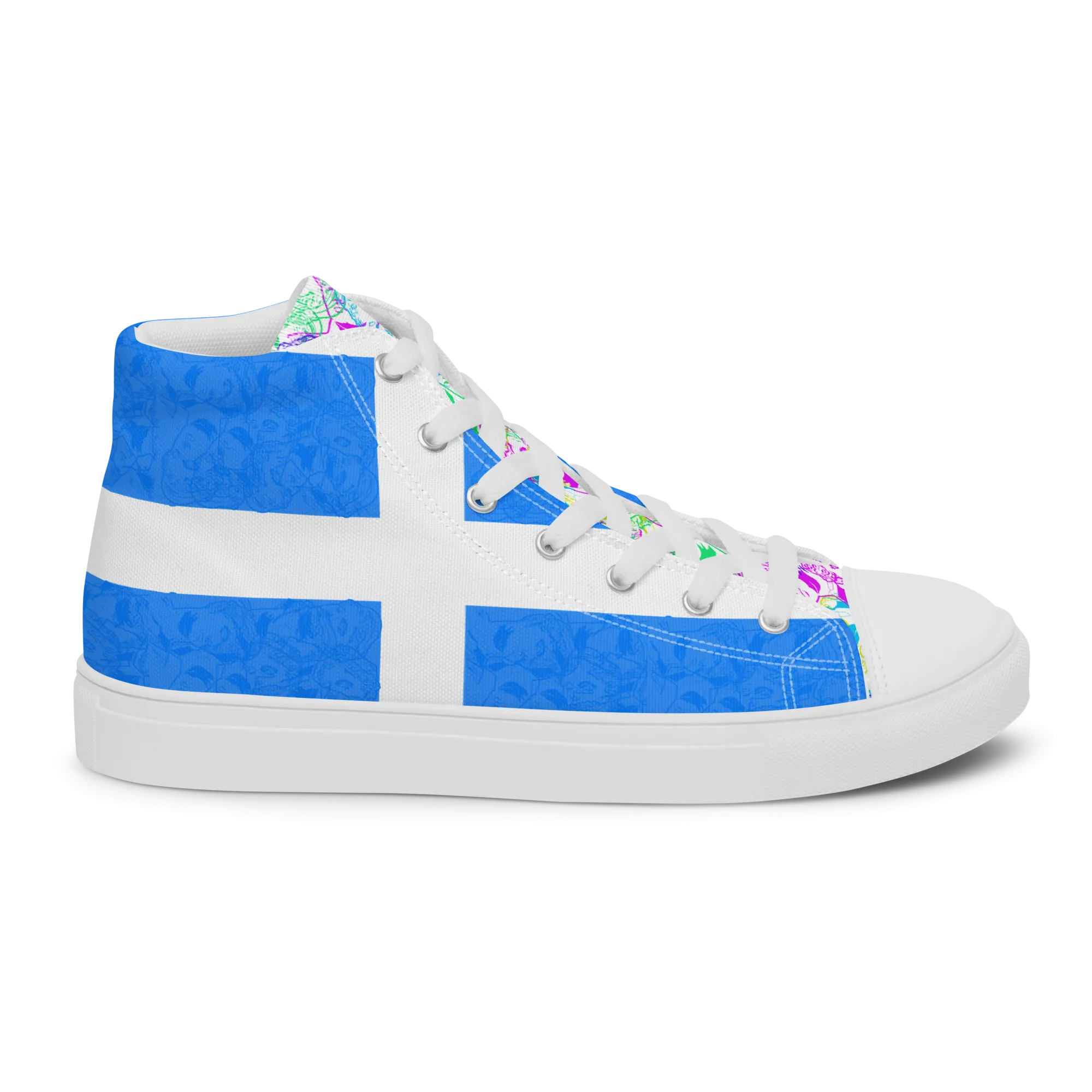 VOSRIO Select CMYK Hellas Womens high top canvas shoes