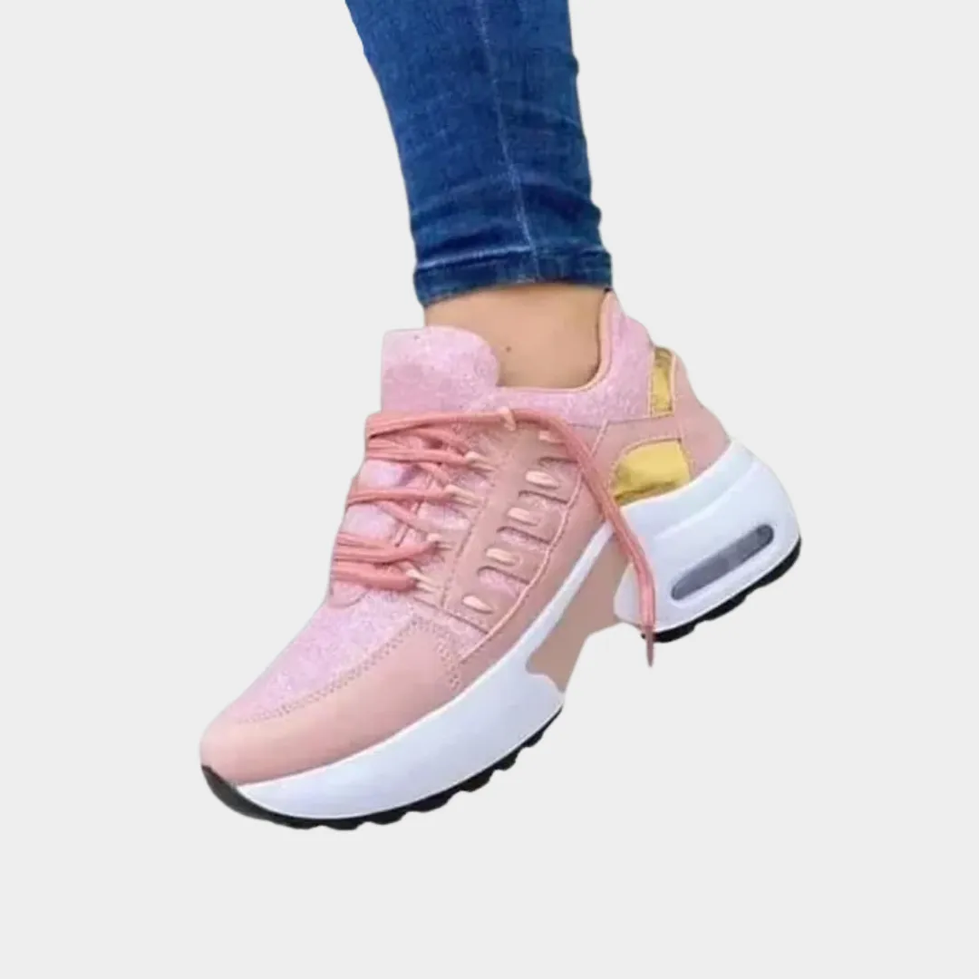 Women's Breathable Mesh Sneakers  Lightweight  Non-Slip Wedge Heel  Multiple Colours