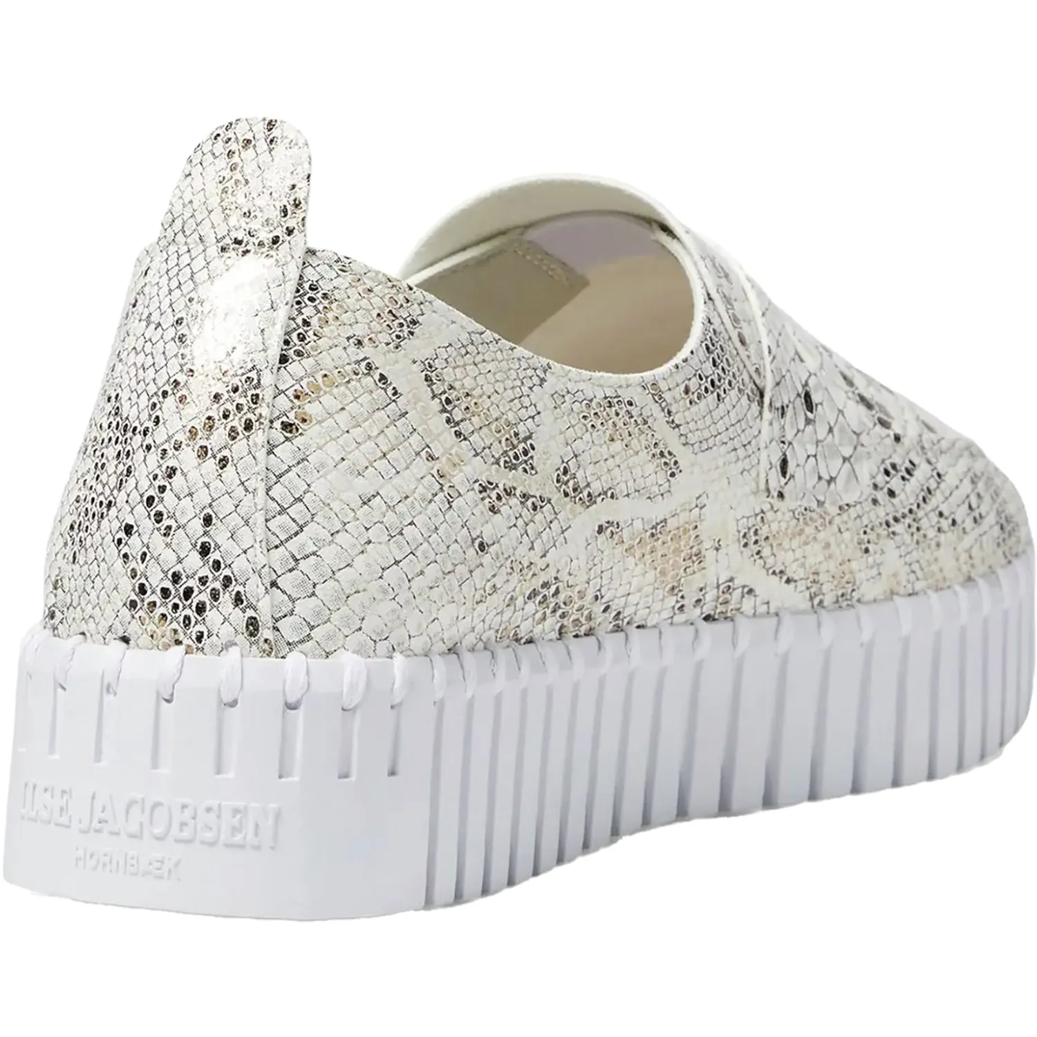 Women's Ilse Jacobsen Tulip 3868 Platform Loafer White Synthetic