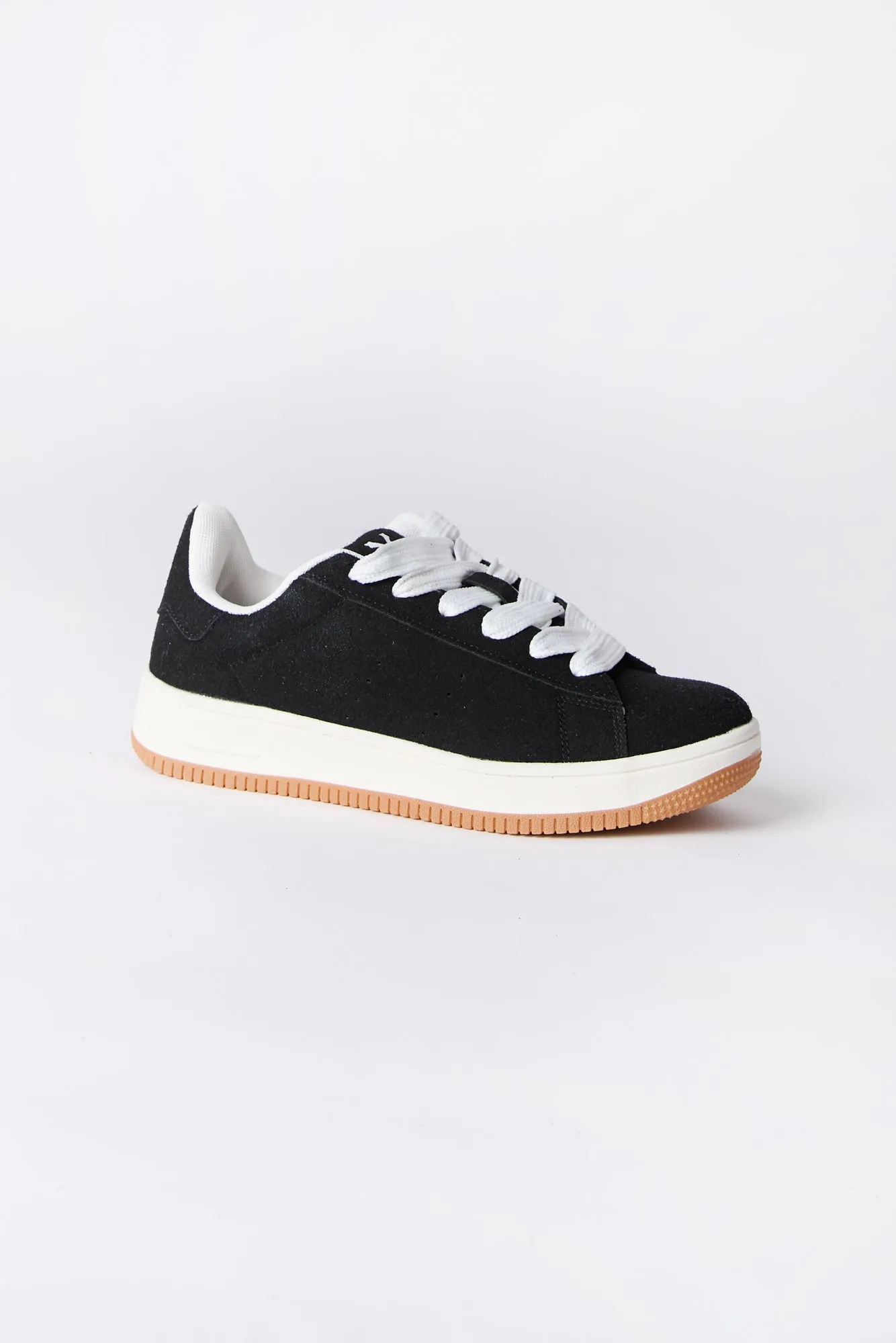 Zoo York Youth Black and White Suede Low Tops